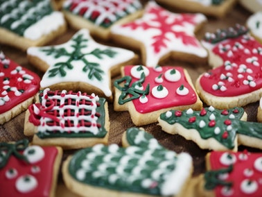 decorated Christmas cookies