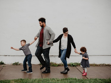 family walking together