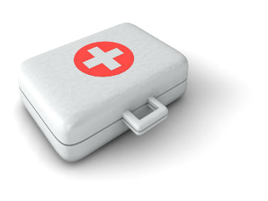 white first aid kit