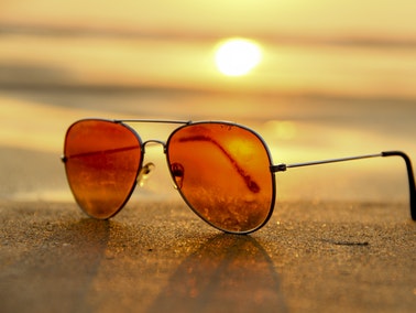 sunglasses on the beach